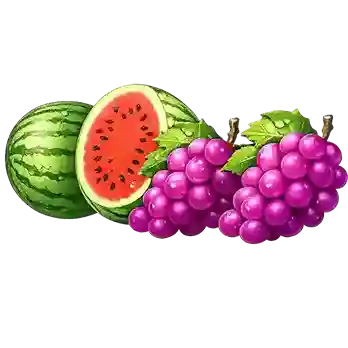 Coin Strike Wassermelone und Trauben Symbol